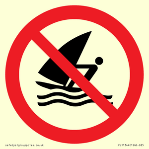Prohibition: No windsurfing
